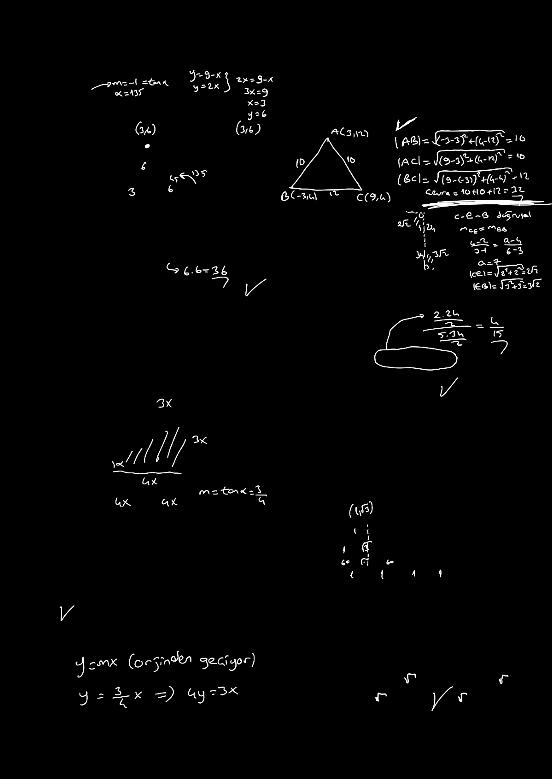 TK GEMET TK GEMET 0 4 TEST 1 1. =9 = 3. Köşelerinin koorinatları (3, 1), ( 3, 4) ve (9, 4) olan üçgeninin çevresinin uzunluğu kaç birimir?