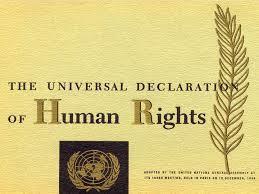İnsan Hakları Birleşmiş Milletler'in (1948) İnsan Hakları Evrensel Bildirgesi.