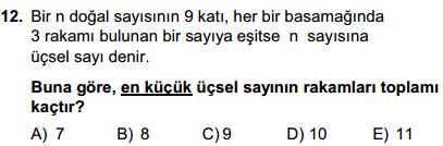 TYT 018 MATEMATİK ÇÖZÜMLERİ B kefesinden ya 0 gramlık, ya da 5 gramlık ağırlık A kefesine aktarılmıştır. Bunu dengelemek için x gramlık ağırlık B kefesine eklenmiş olsun.