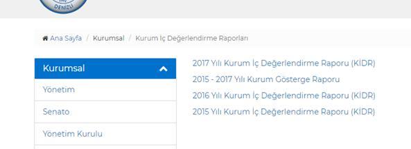 PAÜ Kurum İç Değerlendirme