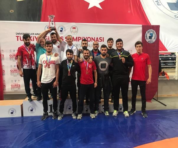 7 - GÜREŞ Üniversitemiz Güreş Takımı 07-13 Mayıs 2018 tarihleri arasında Denizli Pamukkale Üniversitesinde gerçekleştirilen Üniversiteler arası