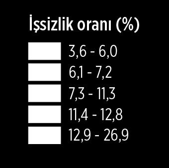 Erkeklerde işgücüne katılma oranı 0,5 puanlık artışla %72,5, kadınlarda ise