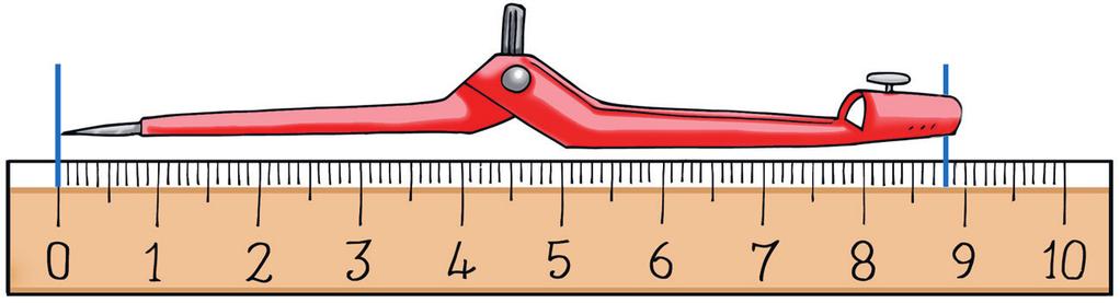 Tahmin ve gerçek uzunluk arasındaki fark; Ölçüm sonucu = 8 cm 8 mm Pergelin Gerçek Uzunluğu Ege nin pergelinin uzunluğu için tahmini 9 cm dir.