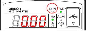 7. İnvertör üzerindeki RUN ledin yanmıyor olduğunu ve ekranda