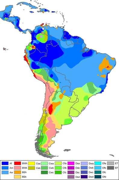 Güney Amerika İklim