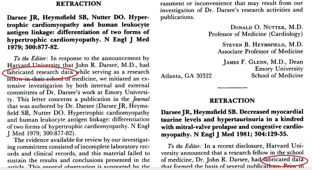2. Fabrikasyon, verileri uydurma, masa başı araştırma John Roland Darsee - Harvard Üniversitesinde uydurma yayın yaptığı açıklanınca