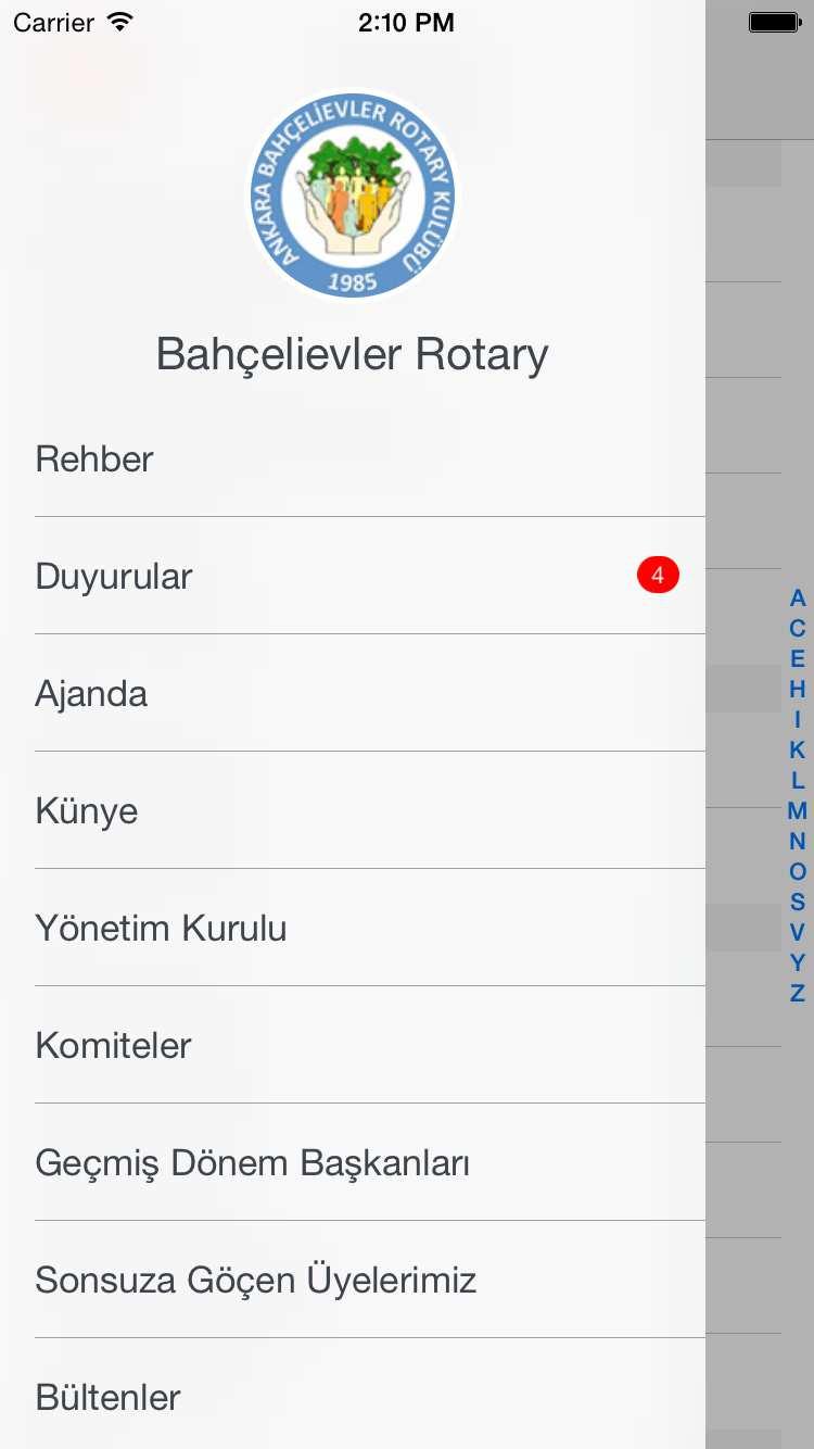 Rehber Duyurular Ajanda Künye Yönetim