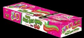 LICORICE Jellopy Sourbelt Candy Karışık Meyve Aromalı Ekşili Şeker Tutti Frutti Flavoured Sour Candy Ürün kodu/ Product code: 853-B (20g) Paketleme / Packaging: 48x 8 Brüt ağırlık/ Gross weight (g):