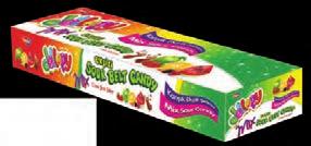 Jellopy Sourbelt Candy Karışık Meyve Aromalı Ekşili Şeker Tutti Frutti Flavoured Sour Candy Ürün kodu/ Product code: 891 (10g) Paketleme / Packaging: 48 x