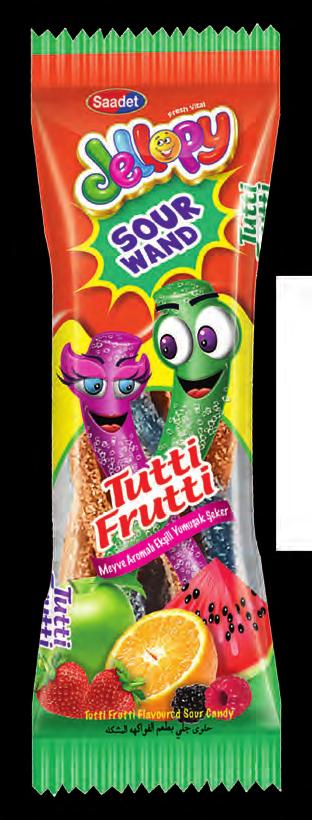 Jellopy Sour Wand Tutti Frutti / Tutti Frutti Ürün kodu/ Product
