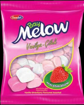 Bay Melow Böğürtlen Aromalı Marshmallow Blackberry Flavoured Marshmallow Ürün kodu/ Product code: 631