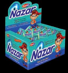 SAKIZ CHEWING GUM Nazar Nane Mentol Aromalı Şekerli Sakız Mint Menthol Flavoured Sugared Gum Ürün kodu/ Product code: 063 (4,5 g) Paketleme / Packaging: 100 x 20 Brüt ağırlık/