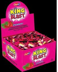 King Blast Çilek Aromalı Şekerli Sakız Strawberry Flavoured Sugared Gum Ürün kodu/