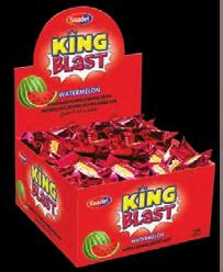container: 3918 King Blast Paketleme / Packaging: 100 x 10 Karpuz Aromalı Şekerli Sakız