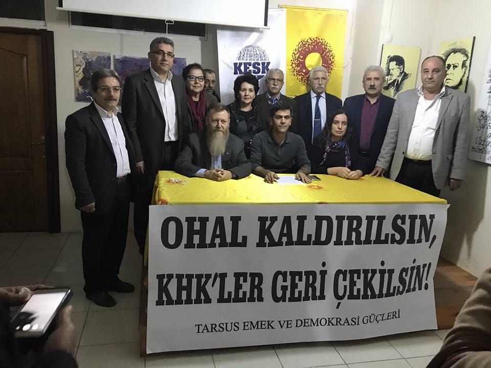 15. Mersin/Tarsus Eğitim-Sen Şubesinde Tarsus Emek ve Demokrasi Güçleri nin gerçekleştirdiği