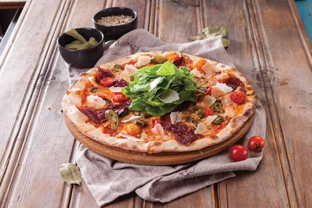 Pizzalar MARGHERITA Pizza sos, mozzarella peyniri, domates, fesleğen TULUM PEYNİRLİ CEVİZLİ PİZZA Pizza sos, mozzarella peyniri, tulum peynir, ceviz, roka,