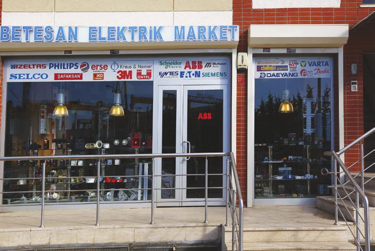 Betesan Elektrik Market adı altında Evliya Çelebi Mah. Rauf Orbay Cad.