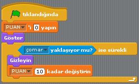 KÖPEK KEMİK OYUNU Oyunun amacı yön tuşlarıyla kontrol ettiğimiz köpeğin 5 adet kemikten herbirini yedikçe puanın 10 artmasını sağlamak. Puan oyun başladığında sıfır olacak.