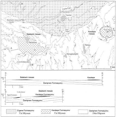 stratigrafik konumu Marmara Denizi nin kuzey sahil kesimlerinin yükselmesine ışık tutması açısından oldukça önemlidir (Okay vd., 2002). Şekil 67.