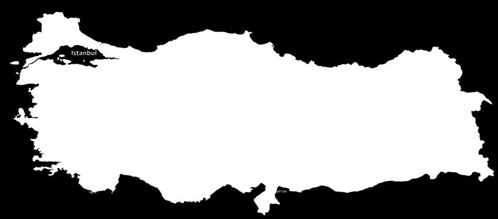 Mersin, Hatay, Osmaniye, Şanlıurfa, Gaziantep, Diyarbakır, Mardin,