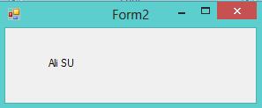 text; //Yerel degişkene bilgi textbox dan alınıyor. Form2 YeniForm2 = new Form2(); //Projemize tasarım esnasında oluşturduğumuz Form2 nin aynısında bir nesne (kopyasını) üretiyoruz.