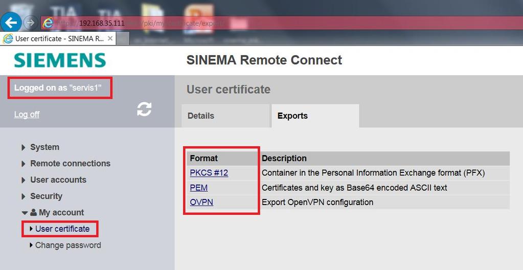 8. Cep telefonu ile Open VPN & SINEMA RC, web server ve S7APP erişimi https://support.industry.siemens.