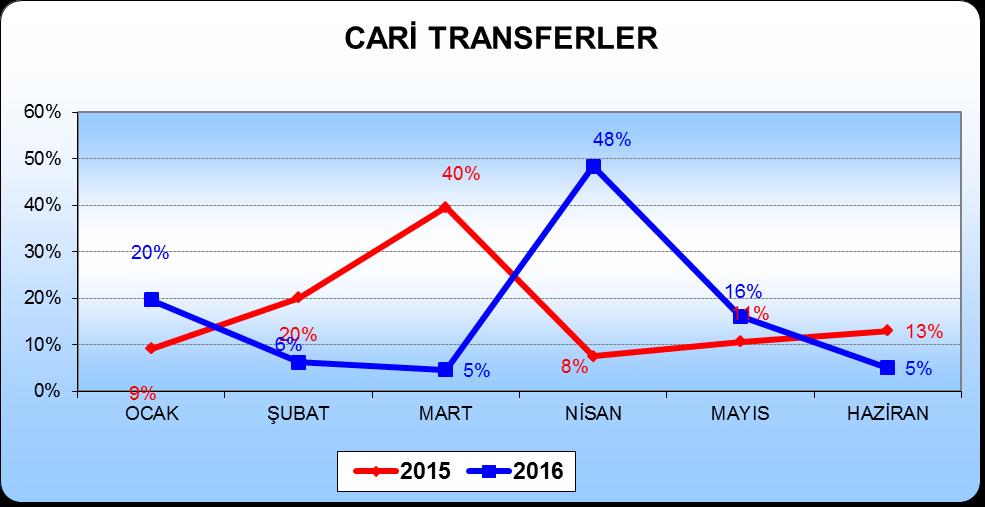 Cari Transferler Mahalli idare birliklerine katılma payları, İller Bankası ortaklık payı, hane halklarına ve öğrencilere yapılan yardımlar, vb.