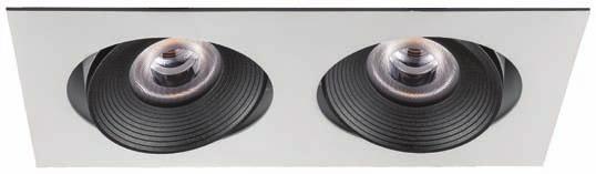PRIDE Ankastre aygıtlar (TIR lensli) / Recessed luminaires (With TIR lens) 36 Metal dış çerçeve ve alüminyum profil gövde Alüminyum enjeksiyon soğutucu Polimer iç çerçeve Dikey eksende 30 ve yatay