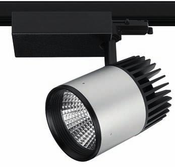 SILVER SILVER EDITION Spotlar / Spotlights Saten alüminyum profil gövde Alüminyum enjeksiyon soğutucu Polimer çerçeve Dikey eksende 90 ve yatay eksende 330 yönlendirilebilir versiyon; 15-24 - 30-36 -