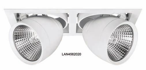 R-FLEX Ankastre aygıtlar / Recessed luminaires 15 30 36 45 60 Metal dış çerçeve Alüminyum enjeksiyon gövde Dikey eksende 90 ve yatay eksende 350 yönlendirilebilir 15-30 - 36-45 - 60 ışık açısı