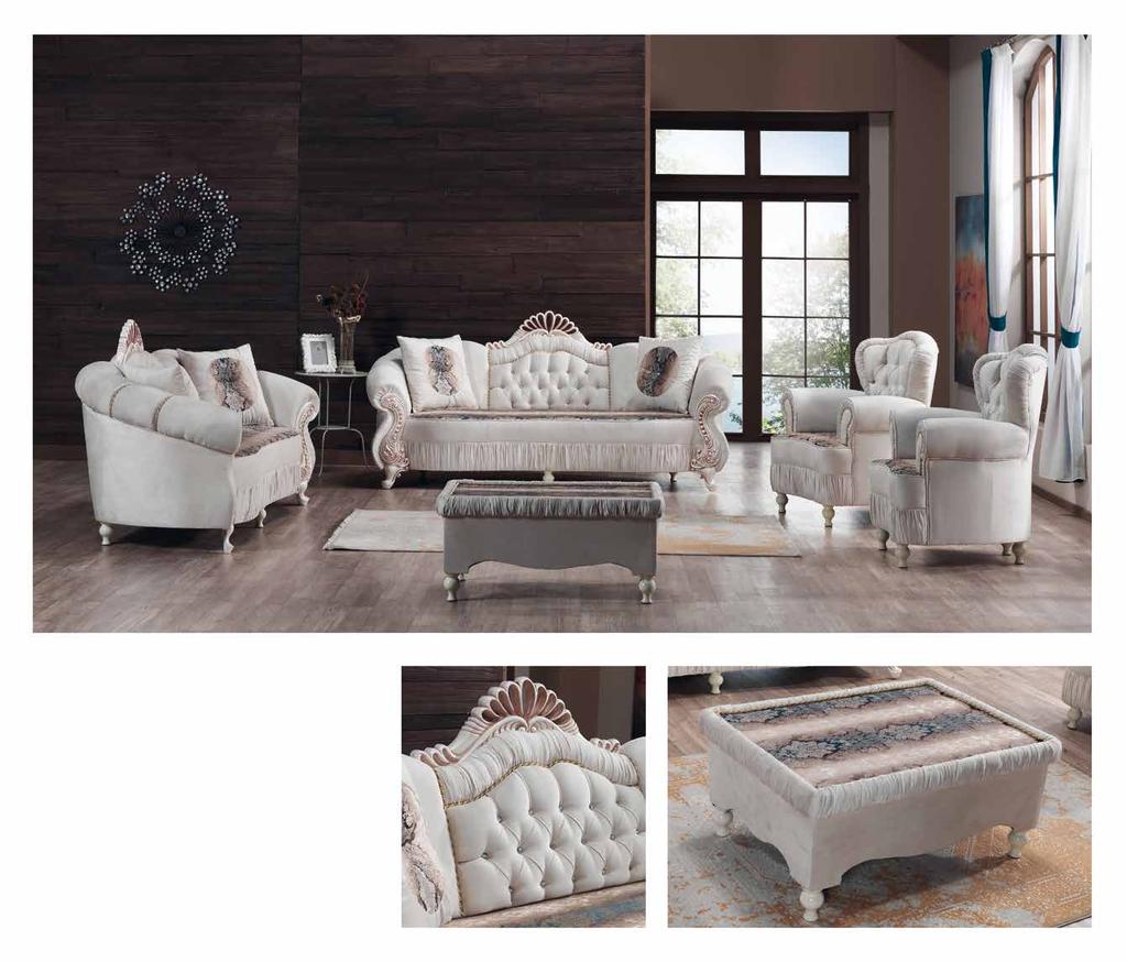 anka Koltuk Takımı/ Sofa Set 124 125 G/W.2400 Y/H.1000 D/D.950 G/W.