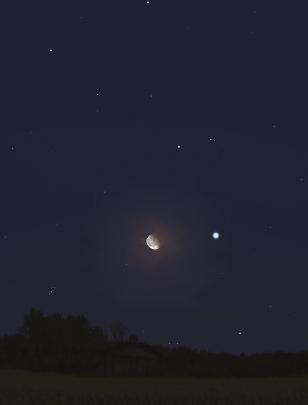 Ağustos 2011 Gezegenler Merkür: 20 Temmuz'da en büyük uzanıma ulaştıktan sonra batı ufku üzerinde fazla yükselmeyen Merkür ayın ilk haftası günbatımında kısa sürelerle görülebilir.