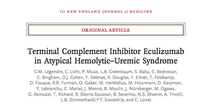 ahüs te Ekulizumab Tedavisi Klinik Kanıtlar 2 prospektif faz II çalışma Hasta yaşı > 12 yıl