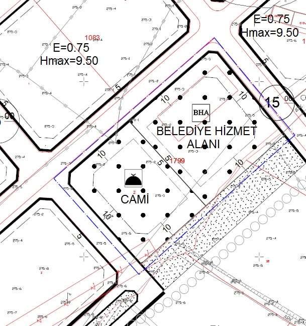 Şekil 12: 1799 ada 2 ve 3 Sayılı Parsellere İlişkin 1/1000 Ölçekli Uygulama İmar Planı Tadilatı 7.1. Planlama Alanı Kullanımları Planlama alanının kullanım türü ve parsel büyüklükleri aşağıdaki gibidir.