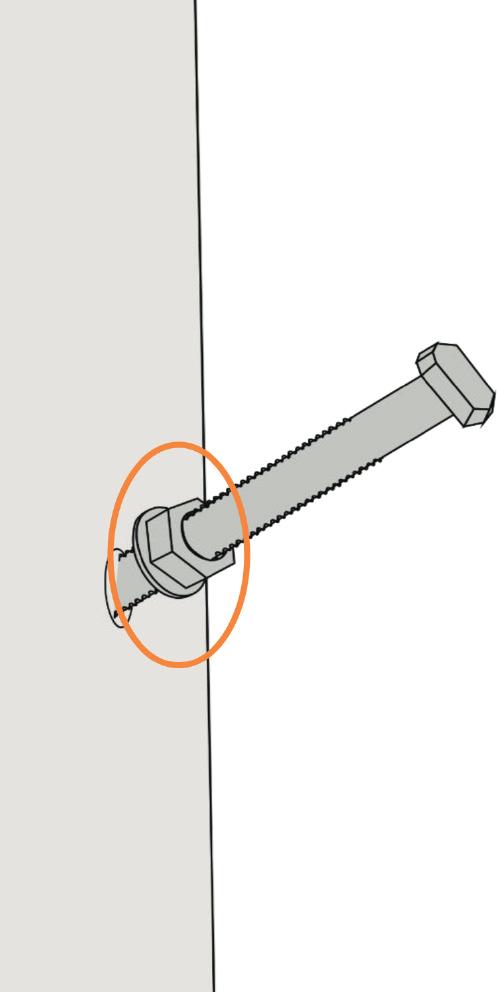 E.2 - Civatanın çapı 16 mm veya 20 mm olmalıdır. / Diameter of bolt has to be 16 mm or 20 mm. Şekil - 1 / Figure - 1 ABS M16 - M20 E.