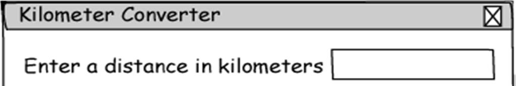Kilometer Converter Uygulaması Kullanıcı Grafik