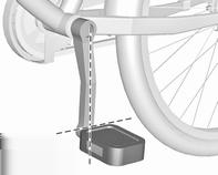 Not Pedal krankı için azami genişlik 38,3 mm ve azami derinlik 14,4 mmtir. Sol pedal kolunu (zincir halkası hariç) dikey olarak aşağı doğru çevirin.