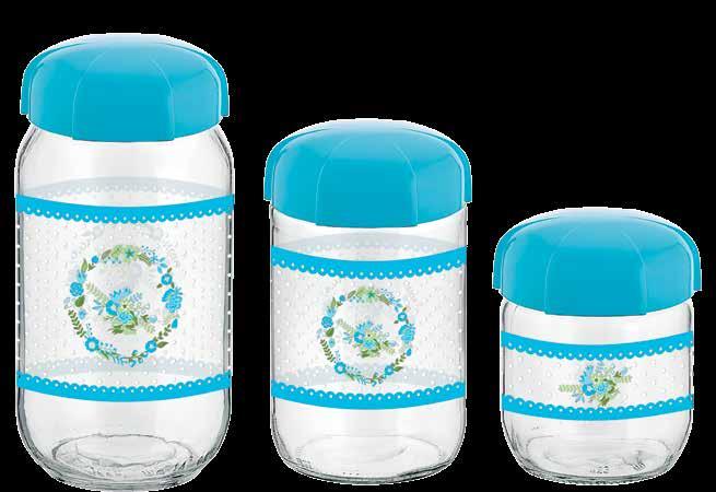 Kavanozlar / jars Rhea 131263 1000 cc Desenli Kavanoz / Decorated Jar 0,026