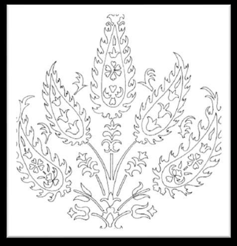 Kaftan No: 2 Resim No. 2. (Rogers,Tezcan, Delibaş, 1986) Çizim No. 2. T.S.M. 13/365 II. Osman ın Kaftanı Tablo 3. II. Osman a ait kaftan ve dokuma deseni Topkapı Sarayı Müzesi nde bulunan 17.yy. II. Osman a (1604-1622) ait kaftan, 1.