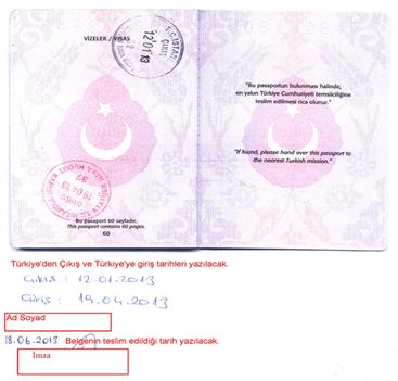 PASAPORT GİRİŞ ÇIKIŞ TARİHLERİ Geri kalan hibe ödemelerinin hesaplanabilmesi için pasaportta bulunan Türkiye giriş-çıkış tarihlerini gösteren sayfaların fotokopisi birimimize teslim edilmelidir.