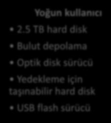 Yedekleme için taşınabilir hard disk USB flash