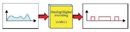 Analog Sinyal, Sayısal Sinyal Analog sinyal sayısallaştırılır Sayısal veri NRZ tekniklerinden biri kullanılarak iletilebilir Sayısal veri NRZ tekniklerinin haricindeki tekniklerden biriyle