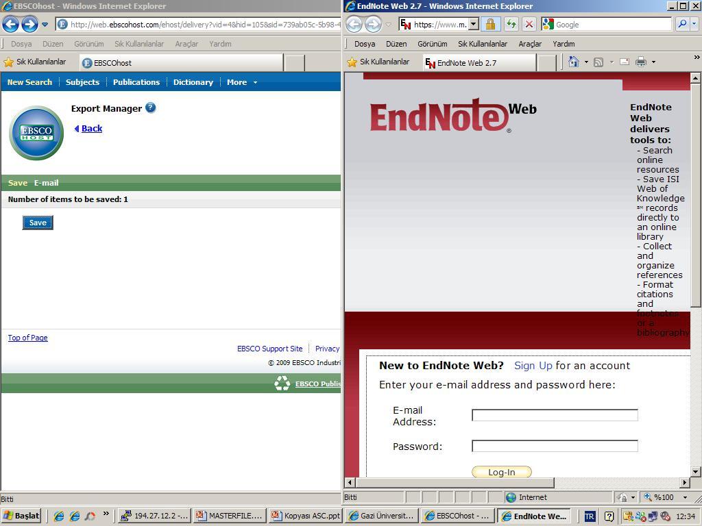 Export to EndNote,