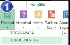 TOPLAM ÖDENEN FAİZ TUTARI Bir kredinin, belirlenen dönemler arasında ödenecek olan Faiz tutarlarının toplamını bulmak için kullanılır.