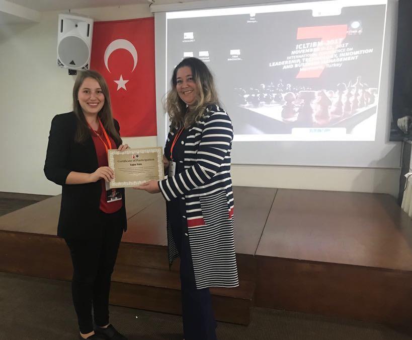 Tuğba YILDIZ, 9-11 Kasım 2017 tarihinde düzenlenen 7th Internatıonal Conference On Leadershıp, Technology, Innovatıon And Busıness Management konferensına