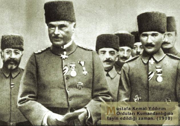 26 Ekim 1918 Halep yakınlarında düşman saldırısını durdurdu. 31 Ekim 1918 Mustafa Kemal, Limon Fon Sanders'ten Yıldırım Orduları Komutanlığı'nı teslim aldı.