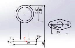 A-204AL-s A-204 A-204L-c KISA DÜZ POZİSYON LAMBA SHORT STRAIGHT MARKER LAMP