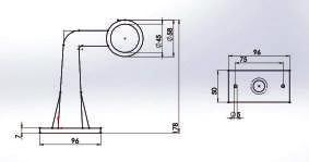 A-208Ls-st A-209-st A-209Lc--st TABANI SAÇLI UZUN EĞRİ POZİSYON LAMBA LONG R/A MARKER LAMP