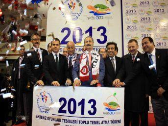 2012 3. XVII. Akdeniz Oyunları Mersin 2013 Spor Tesislerinin temel atma törenine katıldı. 20.01.2012 4.