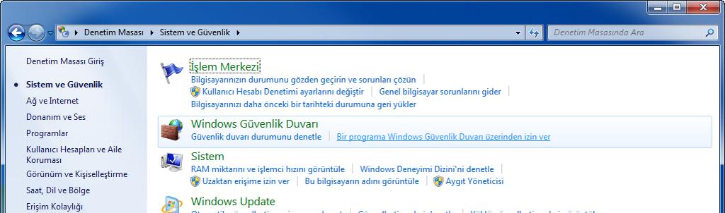 Kullanmadan Önce Hazırlık > Bir Belgenin PC deki bir Paylaşım Klasörüne Gönderilmek üzere Hazırlanması Windows Güvenlik Duvarı Yapılandırması Dosyaların
